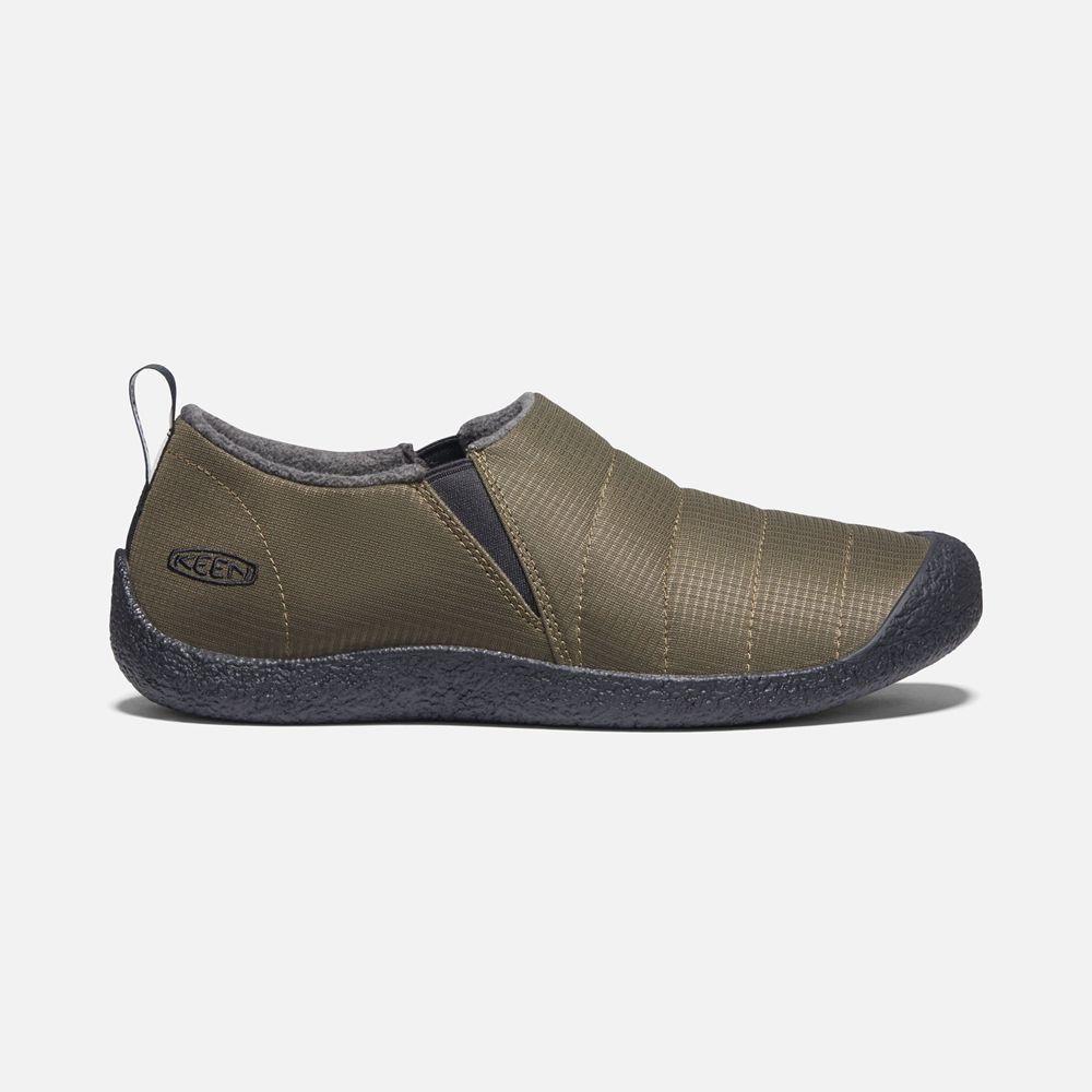 Keen Slippers Heren Olijfgroen/Zwart - Howser Ii - 67098-LXSQ